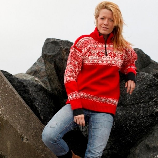 fest Isolere tåge Norsk sweater - rød - 100% ren ny uld - Norwool