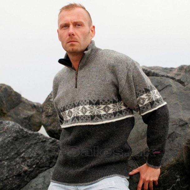Norsk pullover - koks - 100% ren ny uld - Norwool